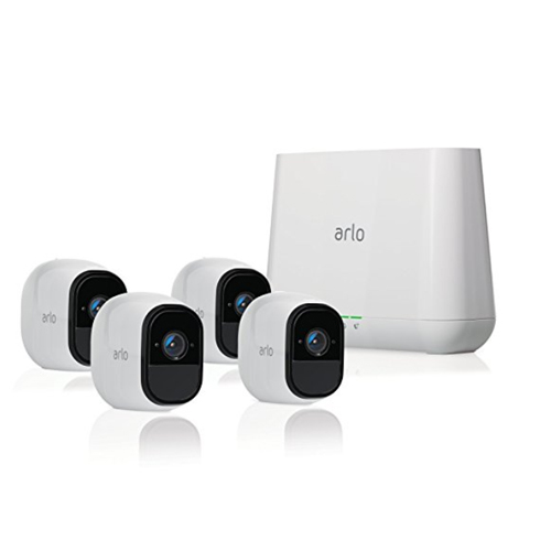 Arlo Pro Security System with Siren - 3 Rechargeable Wire-Free HD Cameras with Audio, Indoor/Outdoor, Night Vision (VMS4330), Works with Alexa