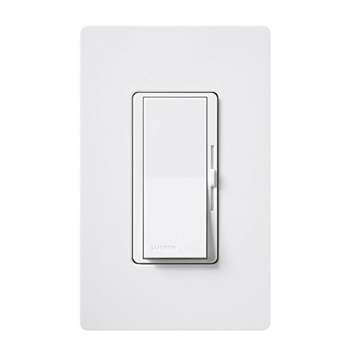 Lutron Diva Dimmer Switch for Halogen and Incandescent Bulbs, Single-Pole, with Wallplate, DVW-600PH-WH