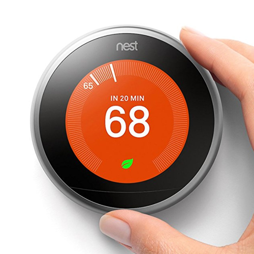 Nest (T3007ES) Learning Thermostat, Easy Temperature Control for Every Room in Your House, Stainless Steel (Third Generation), Works with Alexa